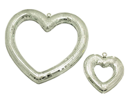 Mirror Heart Contour, Silver - 20CM 