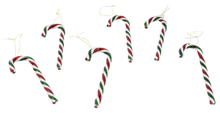 Plastic Candy Canes - Red / Green Pk 