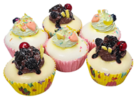 Party Cupcakes - Green and Brown, Pk 