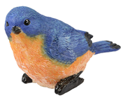 Blue Garden Bird - 10cm 