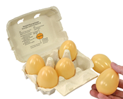 Plastic Brown Eggs - Pk.6 