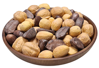 Life-Like Mixed Nuts in Wooden Bowl 