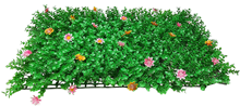 Fake Foliage Panel with Flowers 