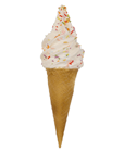 White Swirl Ice Cream Cone 