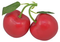 Giant Red Cherry Pair 
