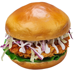Lifelike Chicken Burger with Shredded Le 