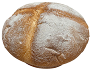 Lifelike Round Farmhouse Bread loaf 