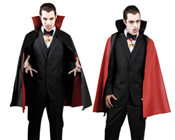 Plastic Vampire Cape - Black-Red Reversi 