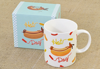 Hot Dog Bone China Mug 