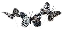 Metallic Silver Butterflies - 12cm Pk.3 