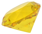 60mm Yellow Topaz Diamond Cut K9 Cryst 