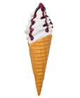 Fake Vanilla Angled Ice-Cream with Blueb 