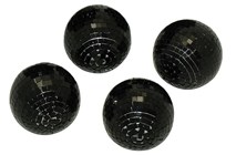 Black Mirror Balls, 9cm - Pk.4 