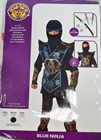 Blue Ninja Fancy Dress Costume with Ac 