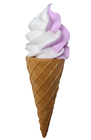 Lifelike Bluberry-Vanilla Ice-Cream Cone 