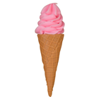 Lifelike Strawberry Ice-Cream Cone 