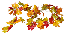 Orange Autumn Maple Garland 