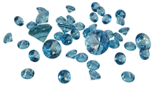 Acrylic Display Aquamarine Gems,  2-4c 