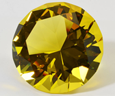 80mm Yellow Topaz Diamond Cut K9 Cryst 