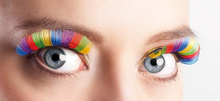 Rainbow False Eyelashes 