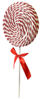 White and Red Swirl Lollipop 