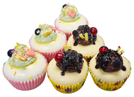 Party Cupcakes - Green and Brown, Pk 