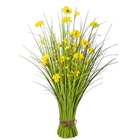 Freestanding Grass with Yellow Flowers 