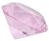 40mm Pink Diamond Cut K9 Crystal Glass 