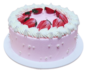 Pink Strawberry Cake 
