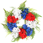 Red, White & Blue Flower Wreath 