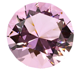 100mm Rose Pink Diamond Cut K9 Crystal 