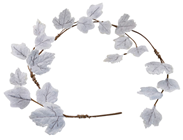 Frosted Leaf Garland - Grey 