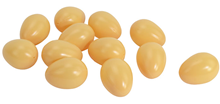 Brown Plastic Hens Eggs - 6.5 x 4.5c 