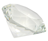40mm Clear Diamond Cut K9 Crystal Glass Gem