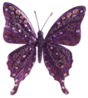 Decorative Butterfly on Clip - Purple 