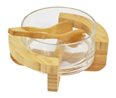 Salad Bowl Set with Bamboo Stand