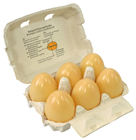 Plastic Brown Eggs - Pk.6 