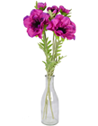 Artificial Magenta Anemone Flower Stems  