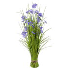 Freestanding Grass Bundle with Purple Fl 