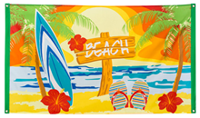 Tropical Beach Flag Banner 