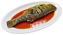 Imitation Steamed Fish on Plate 
