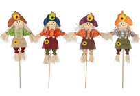 Set of 4 Scarecrows on Stakes 