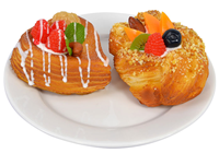 Iced Fruit Puff Pastry Cake 