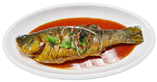 Imitation Steamed Fish on Plate 
