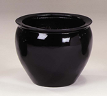 FIBREGLASS POT 49CM BLACK 