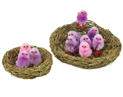 Chenille Easter Chicks - Purple Assortme 