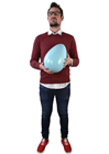 Giant Blue Egg - 30 x 20cm 