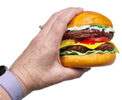Lifelike Double Cheese Burger with Salad 