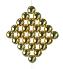 Gold-Coloured Bauble Panel - 33 x 32cm 
