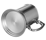 Silver Coloured Straight Beer Tankard 